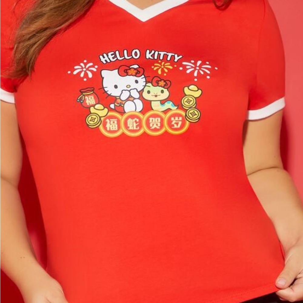 Hello Kitty Red Lunar New Year Graphic T-Shirt - Picture 9 of 16